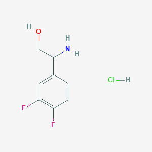 molecular formula C8H10ClF2NO B8055580 2-Amino-2-(3,4-difluorophenyl)ethanol hydrochloride 