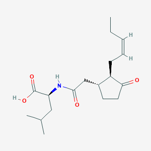 (2S)-4-methyl-2-[[2-[(1R,2R)-3-oxo-2-[(Z)-pent-2-enyl]cyclopentyl]acetyl]amino]pentanoic acid