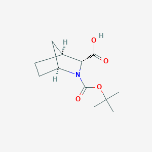 molecular formula C12H19NO4 B8055625 (1S,3R,4S)-2-[(2-methylpropan-2-yl)oxycarbonyl]-2-azabicyclo[2.2.1]heptane-3-carboxylic acid 