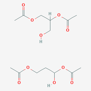 molecular formula C14H24O10 B8055630 (2-Acetyloxy-3-hydroxypropyl) acetate;(3-acetyloxy-3-hydroxypropyl) acetate 