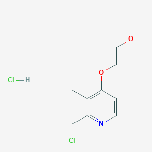 molecular formula C10H15Cl2NO2 B8055683 2-(Chloromethyl)-4-(2-methoxyethoxy)-3-methylpyridine hydrochloride 