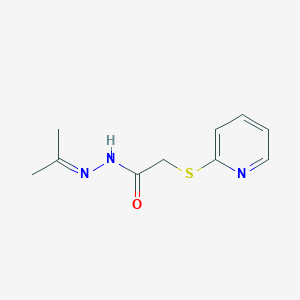 molecular formula C10H13N3OS B8055732 n'-(1-Methylethylidene)-2-(2-pyridinylsulfanyl)acetohydrazide 
