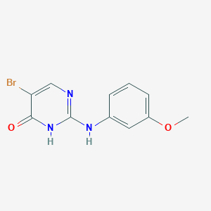 5-Bromo-2-(3-methoxyanilino)-4(3h)-pyrimidinone