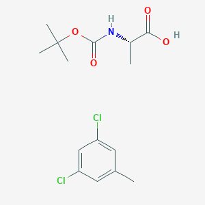 molecular formula C15H21Cl2NO4 B8055784 (2S)-2-{[(tert-butoxy)carbonyl]amino}propanoic acid; 1,3-dichloro-5-methylbenzene 