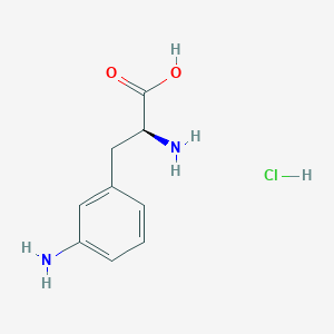 molecular formula C9H13ClN2O2 B8055785 (S)-2-amino-3-(3-aminophenyl)propanoic acid hcl 