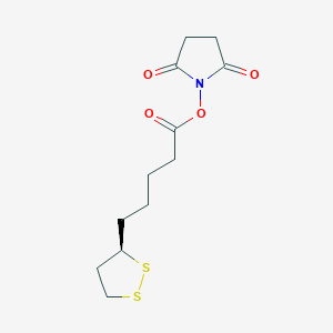 molecular formula C12H17NO4S2 B8055801 (R)-1,2-Dithiolane-3-pentanoic acid succinimidyl ester 