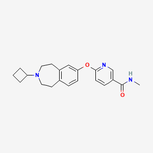 molecular formula C21H25N3O2 B8055835 6-((3-Cyclobutyl-2,3,4,5-tetrahydro-1H-3-benzazepin-7-yl)oxy)-N-methyl-3-pyridinecarboxamide CAS No. 854485-15-7