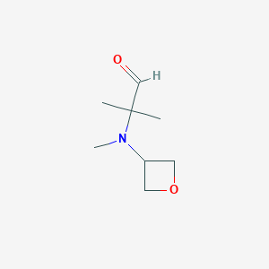 molecular formula C8H15NO2 B8055858 2-Methyl-2-[methyl(oxetan-3-yl)amino]propanal 