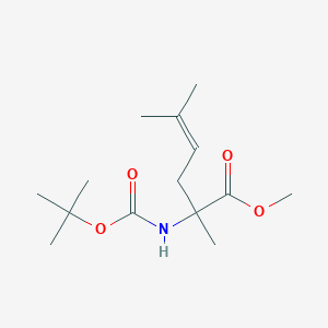 molecular formula C14H25NO4 B8055866 Methyl 2,5-dimethyl-2-[(2-methylpropan-2-yl)oxycarbonylamino]hex-4-enoate 