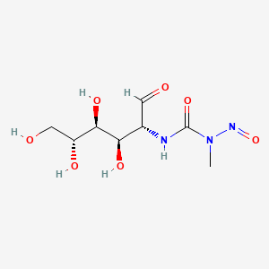 molecular formula C8H15N3O7 B8055912 D-葡萄糖，2-脱氧-2-[[(亚硝基氨基)羰基]氨基]- 