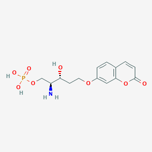 molecular formula C14H18NO8P B8055921 [(2S,3R)-2-amino-3-hydroxy-5-(2-oxochromen-7-yl)oxypentyl] dihydrogen phosphate 