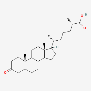 molecular formula C27H42O3 B8055928 (2S,6R)-6-[(10S,13R,17R)-10,13-dimethyl-3-oxo-1,2,4,5,6,9,11,12,14,15,16,17-dodecahydrocyclopenta[a]phenanthren-17-yl]-2-methylheptanoic acid 