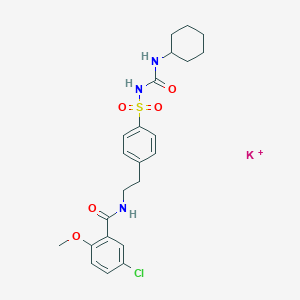 molecular formula C23H28ClKN3O5S+ B8055932 Glybenclamide Potassium Salt 