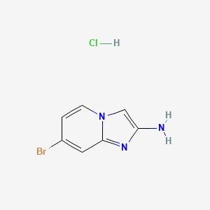 molecular formula C7H7BrClN3 B8056029 7-Bromoimidazo[1,2-a]pyridin-2-amine hydrochloride CAS No. 1958100-51-0