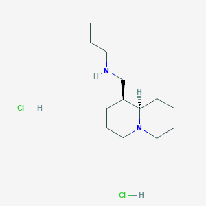 molecular formula C13H28Cl2N2 B8056090 n-[(1s,9Ar)-octahydro-2h-quinolizin-1-ylmethyl]propan-1-amine dihydrochloride 