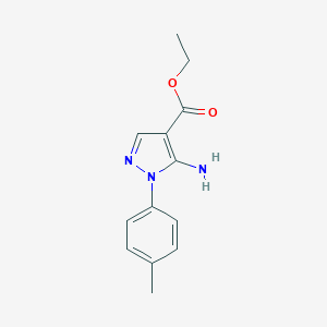 molecular formula C13H15N3O2 B080561 Ethyl 5-amino-1-(4-methylphenyl)-1H-pyrazole-4-carboxylate CAS No. 15001-11-3