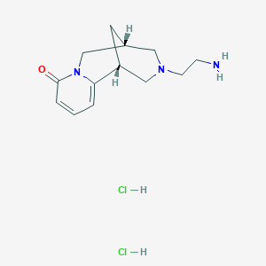 molecular formula C13H21Cl2N3O B8056102 (1R,9R)-11-(2-aminoethyl)-7,11-diazatricyclo[7.3.1.02,7]trideca-2,4-dien-6-one;dihydrochloride 