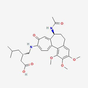 molecular formula C29H38N2O7 B8056112 (3S)-3-[[[(7S)-7-acetamido-1,2,3-trimethoxy-9-oxo-6,7-dihydro-5H-benzo[a]heptalen-10-yl]amino]methyl]-5-methylhexanoic acid 
