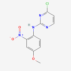 molecular formula C11H9ClN4O3 B8056150 4-chloro-N-(4-methoxy-2-nitrophenyl)-2-pyrimidinamine 