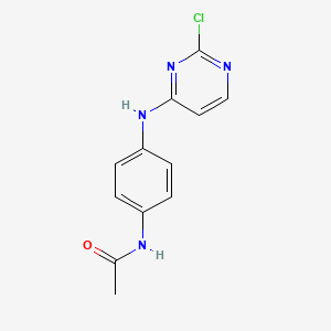 molecular formula C12H11ClN4O B8056158 N-{4-[(2-chloro-4-pyrimidinyl)amino]phenyl}acetamide 