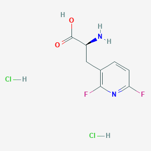 molecular formula C8H10Cl2F2N2O2 B8056166 (S)-2-Amino-3-(2,6-difluoropyridin-3-yl)propanoic acid dihydrochloride 