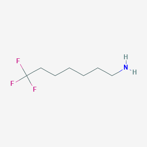 molecular formula C7H14F3N B8056197 7,7,7-Trifluoro-heptylamine 