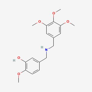 molecular formula C18H23NO5 B8056206 2-Methoxy-5-{[(3,4,5-trimethoxybenzyl)amino]methyl}phenol 