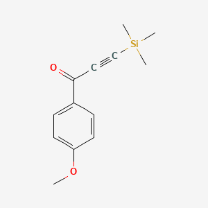 molecular formula C13H16O2Si B8056249 2-Propyn-1-one, 1-(4-methoxyphenyl)-3-(trimethylsilyl)- CAS No. 99048-48-3