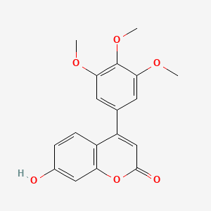 molecular formula C18H16O6 B8056267 2H-1-Benzopyran-2-one, 7-hydroxy-4-(3,4,5-trimethoxyphenyl)- 