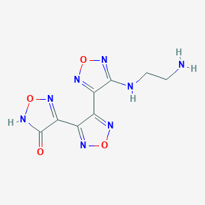 molecular formula C8H8N8O4 B8056285 4''-[(2-氨基乙基)氨基]-3,3':4',3''-三级-1,2,5-恶二唑-4-醇 
