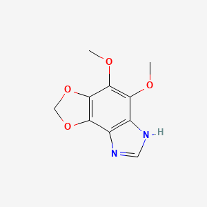 molecular formula C10H10N2O4 B8056292 8H-1,3-Dioxolo[4,5-e]benzimidazole, 4,5-dimethoxy- 