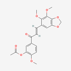 5-[(2e)-3-(6,7-Dimethoxy-1,3-benzodioxol-5-yl)prop-2-enoyl]-2-methoxyphenyl acetate
