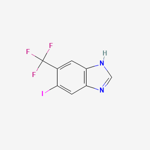 molecular formula C8H4F3IN2 B8056352 5-Iodo-6-(trifluoromethyl)-1H-benzo[d]imidazole 