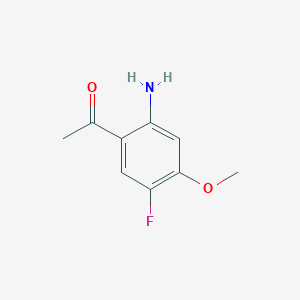 molecular formula C9H10FNO2 B8056430 1-(2-Amino-5-fluoro-4-methoxyphenyl)ethan-1-one 