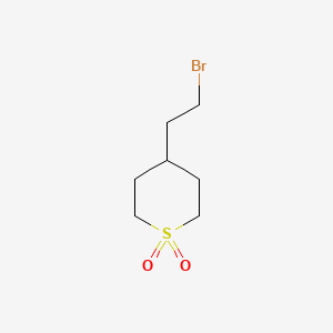 molecular formula C7H13BrO2S B8056438 4-(2-溴乙基)四氢-2H-噻吩-1,1-二氧化物 