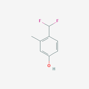 molecular formula C8H8F2O B8056460 4-(Difluoromethyl)-3-methylphenol 