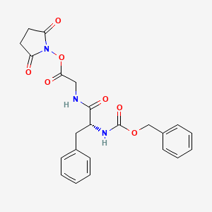 molecular formula C23H23N3O7 B8056497 (2,5-dioxopyrrolidin-1-yl) 2-[[(2R)-3-phenyl-2-(phenylmethoxycarbonylamino)propanoyl]amino]acetate 