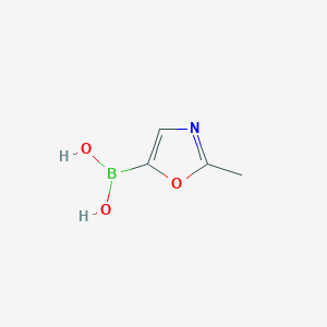 molecular formula C4H6BNO3 B8056604 (2-Methyl-1,3-oxazol-5-yl)boronic acid 