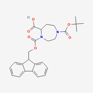 4-(9H-fluoren-9-ylmethoxycarbonyl)-1-[(2-methylpropan-2-yl)oxycarbonyl]-1,4-diazepane-5-carboxylic acid