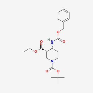 1-O-tert-butyl 3-O-ethyl (3S,4R)-4-(phenylmethoxycarbonylamino)piperidine-1,3-dicarboxylate