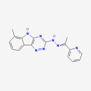 molecular formula C17H15N7 B8056828 6-methyl-N-(1-pyridin-2-ylethylideneamino)-5H-[1,2,4]triazino[5,6-b]indol-3-amine 