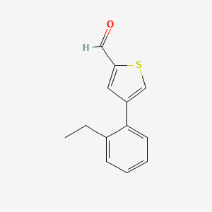 molecular formula C13H12OS B8056865 4-(2-Ethylphenyl)thiophene-2-carbaldehyde 