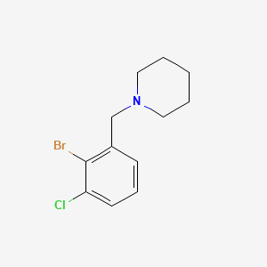 molecular formula C12H15BrClN B8056886 1-(2-Bromo-3-chlorobenzyl)piperidine 