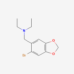 molecular formula C12H16BrNO2 B8056905 [(6-Bromo-1,3-dioxaindan-5-yl)methyl]diethylamine 