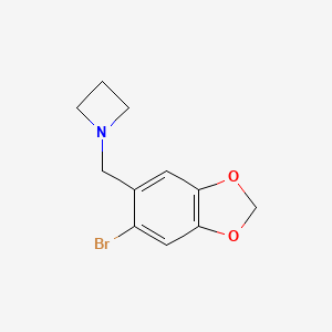 1-[(6-Bromo-1,3-dioxaindan-5-yl)methyl]azetidine
