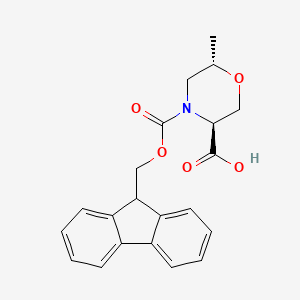 (3S,6S)-4-{[(9H-fluoren-9-yl)methoxy]carbonyl}-6-methylmorpholine-3-carboxylic acid