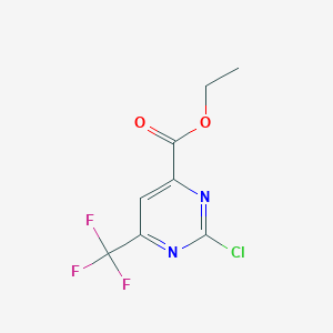 molecular formula C8H6ClF3N2O2 B8056957 Ethyl 2-chloro-6-(trifluoromethyl)pyrimidine-4-carboxylate 