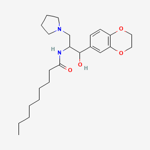N-[1-(2,3-dihydro-1,4-benzodioxin-6-yl)-1-hydroxy-3-(pyrrolidin-1-yl)propan-2-yl]nonanamide