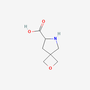 molecular formula C7H11NO3 B8057008 2-Oxa-7-azaspiro[3.4]octane-6-carboxylicacid 