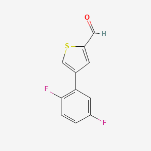 molecular formula C11H6F2OS B8057018 4-(2,5-Difluorophenyl)thiophene-2-carbaldehyde 